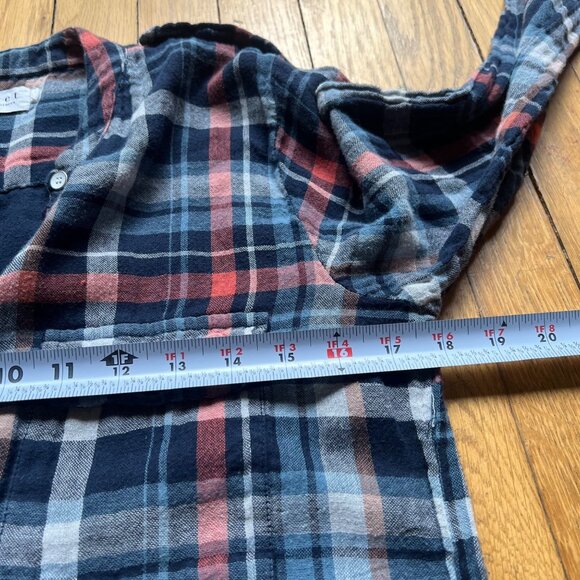 Velvet By Graham & Spencer Size S Blue Red Gabrielle Plaid Tunic Shirt Dress - Picture 11 of 16